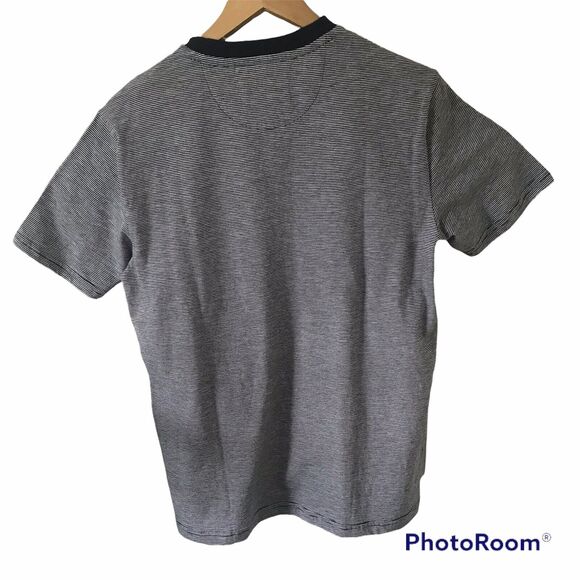 Original Penguin Mens Slub Navy Striped Pocket T-Shirt Sz Small 100% Cotton $49 - Picture 5 of 5